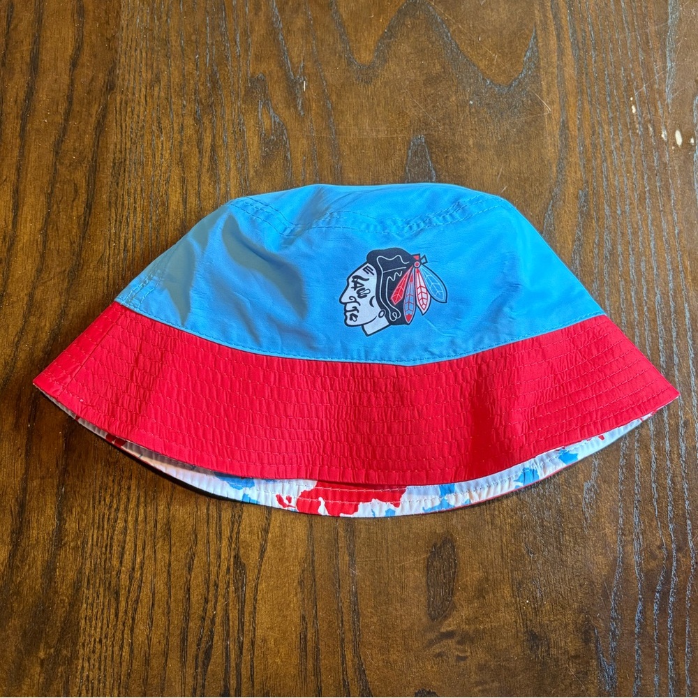 Chicago Blackhawks 2022 Sga Reversible Bucket Hat Cap NHL Hockey City Flag OSFM